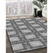 Patterned Cloud Gray Rug in Family Room, pat2563gry