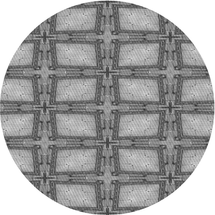 Square Machine Washable Transitional Cloud Gray Rug in a Living Room, wshpat2563gry