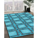 Machine Washable Transitional Glacial Blue Ice Blue Rug in a Family Room, wshpat2563lblu