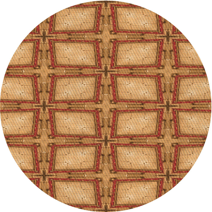 Square Machine Washable Transitional Mahogany Brown Rug in a Living Room, wshpat2563org