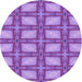 Square Machine Washable Transitional Dark Orchid Purple Rug in a Living Room, wshpat2563pur