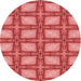 Square Patterned Red Rug, pat2563rd