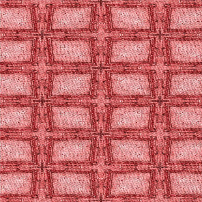 Round Patterned Red Rug, pat2563rd