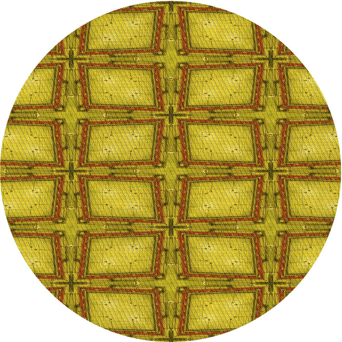 Square Patterned Dark Bisque Brown Rug, pat2563yw