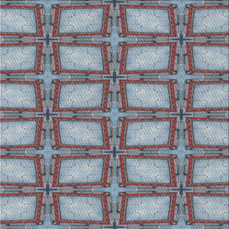 Square Patterned Light Steel Blue Novelty Rug, pat2563