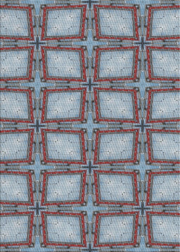 Patterned Light Steel Blue Novelty Rug, pat2563