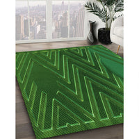 Patterned Deep Emerald Green Rug, pat2564grn