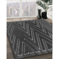 Patterned Smokey Gray Rug, pat2564gry