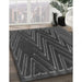 Patterned Smokey Gray Rug in Family Room, pat2564gry