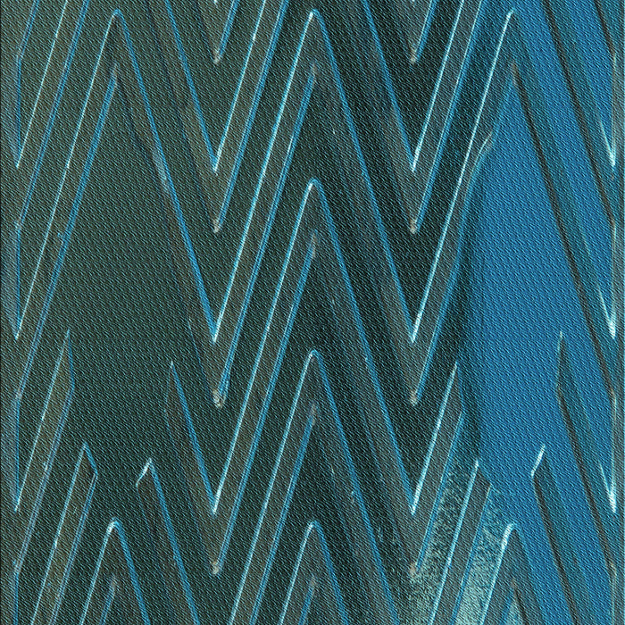 Patterned Deep Teal Green Rug, pat2564lblu