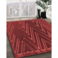 Patterned Red Rug, pat2564rd