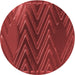 Square Patterned Red Rug, pat2564rd