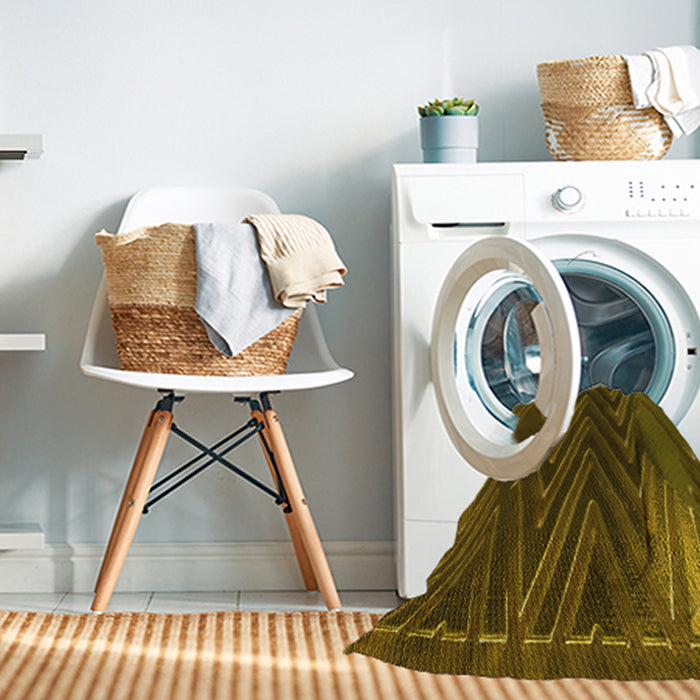 Machine Washable Transitional Bakers Brown Rug in a Washing Machine, wshpat2564yw