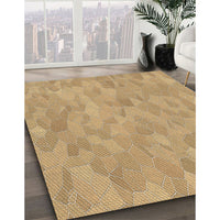 Patterned Yellow Orange Rug, pat2565brn