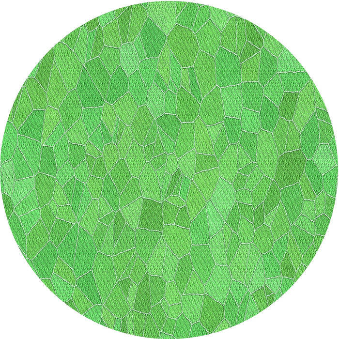 Square Patterned Neon Green Rug, pat2565grn