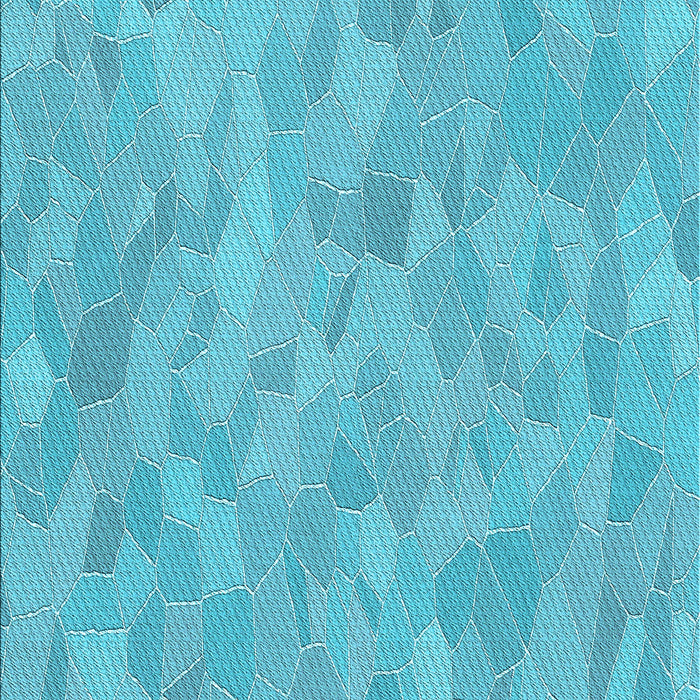 Patterned Dark Turquoise Green Rug, pat2565lblu