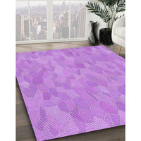 Patterned Violet Purple Rug, pat2565pur