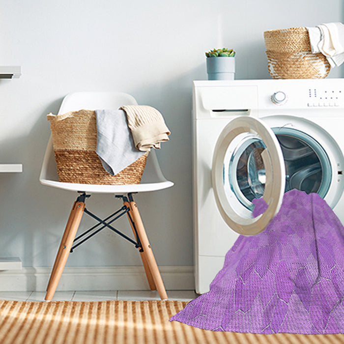 Machine Washable Transitional Violet Purple Rug in a Washing Machine, wshpat2565pur