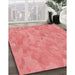 Machine Washable Transitional Light Coral Pink Rug in a Family Room, wshpat2565rd