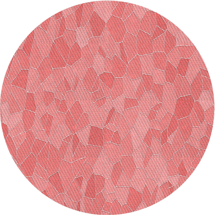 Square Patterned Light Coral Pink Rug, pat2565rd