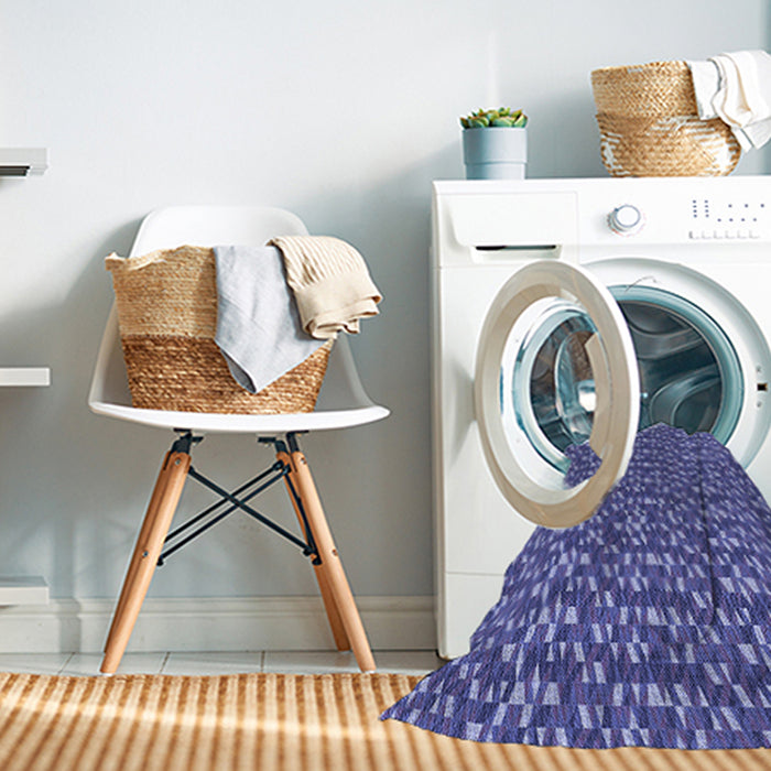 Machine Washable Transitional Sky Blue Rug in a Washing Machine, wshpat2566blu