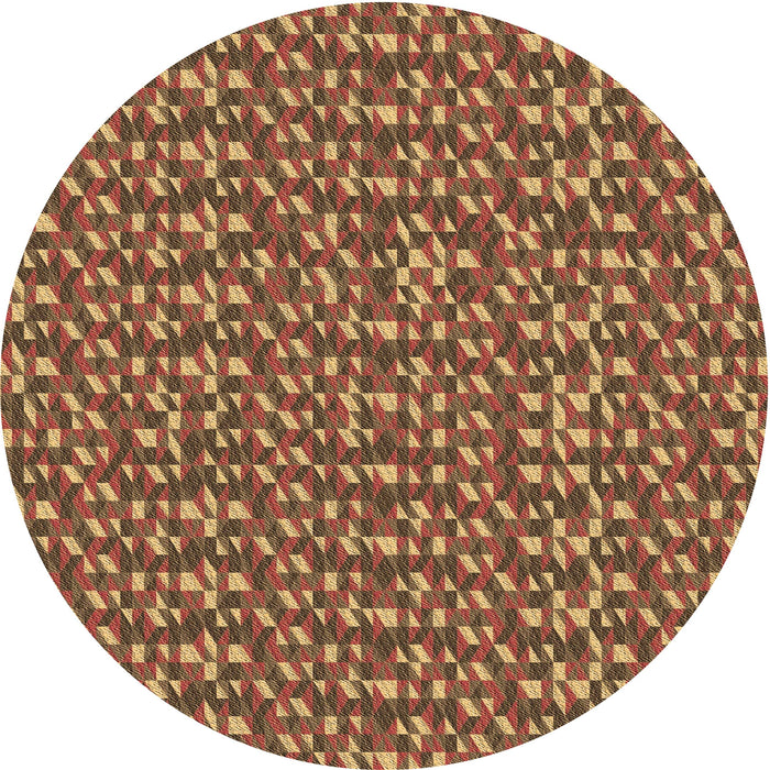 Square Patterned Caramel Brown Rug, pat2566brn