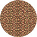 Square Patterned Caramel Brown Rug, pat2566brn