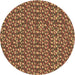 Square Machine Washable Transitional Caramel Brown Rug in a Living Room, wshpat2566brn