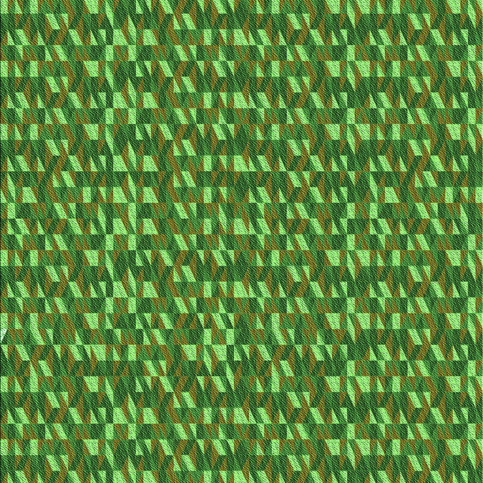 Machine Washable Transitional Green Rug, wshpat2566grn