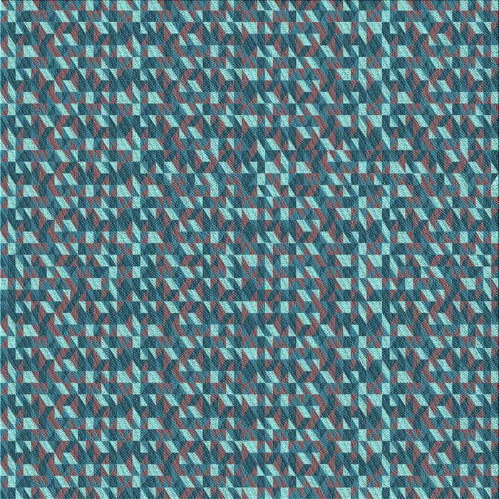 Round Machine Washable Transitional Macaw Blue Green Rug, wshpat2566lblu