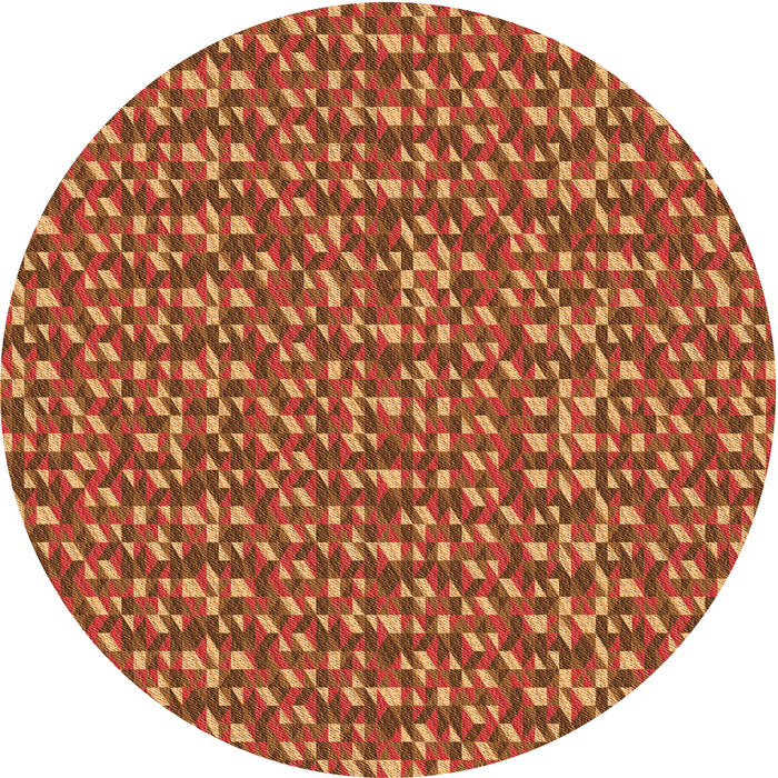 Square Patterned Orange Rug, pat2566org