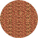 Square Patterned Orange Rug, pat2566org