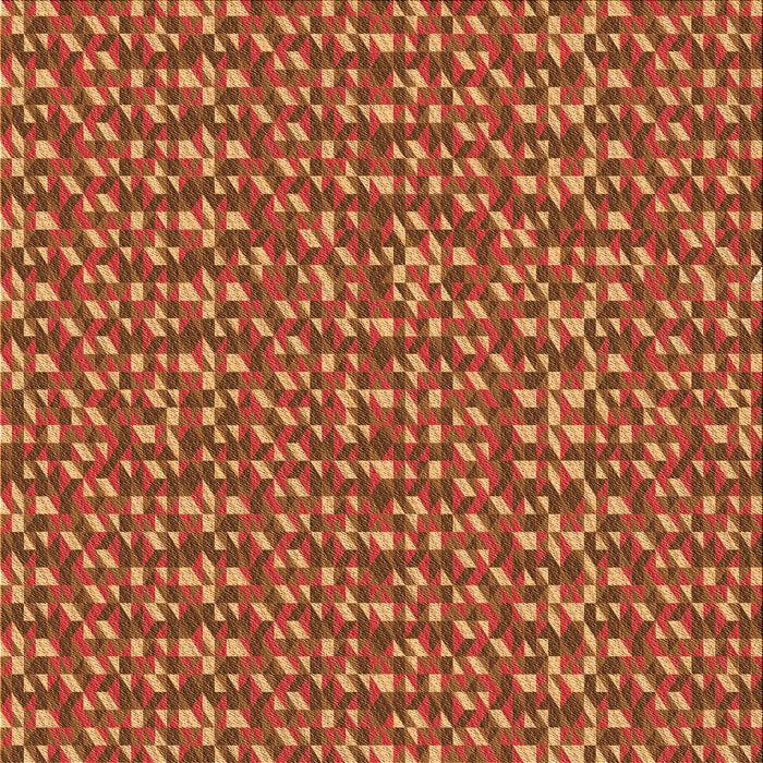 Round Patterned Orange Rug, pat2566org