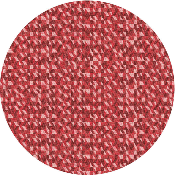 Square Patterned Red Rug, pat2566rd