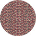 Sideview of Patterned Brown Red Novelty Rug, pat2566