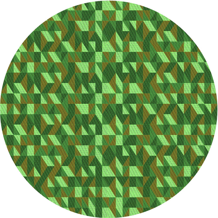 Square Patterned Green Rug, pat2567grn