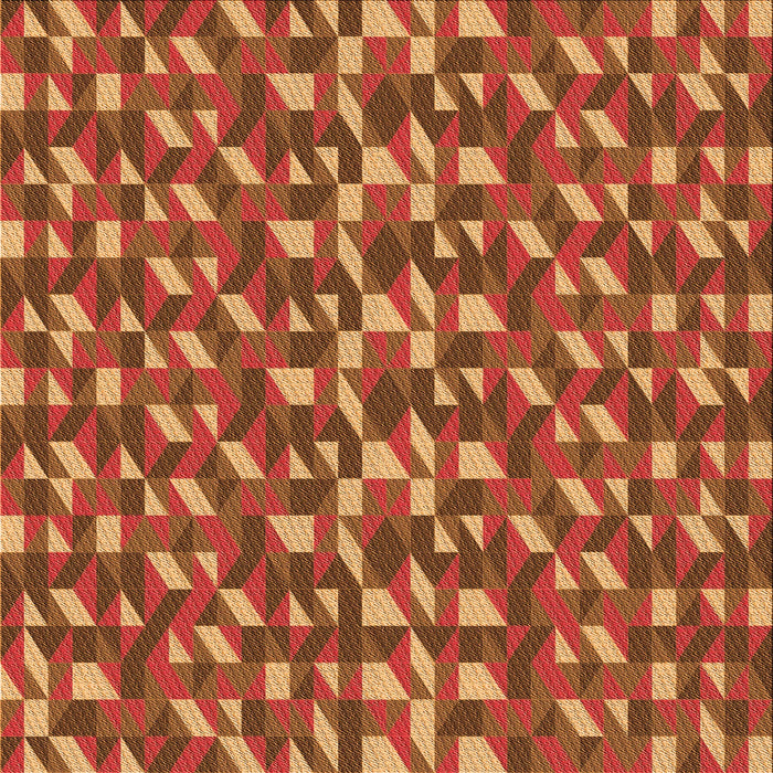 Round Patterned Orange Rug, pat2567org