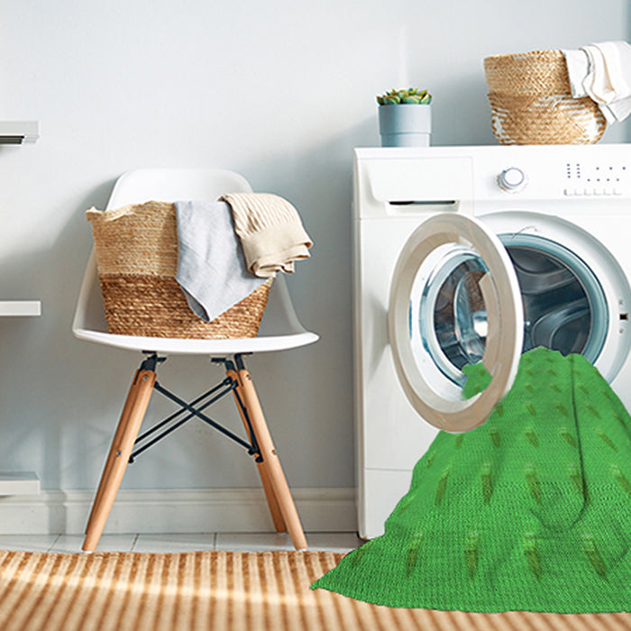 Machine Washable Transitional Lime Green Rug in a Washing Machine, wshpat2568grn