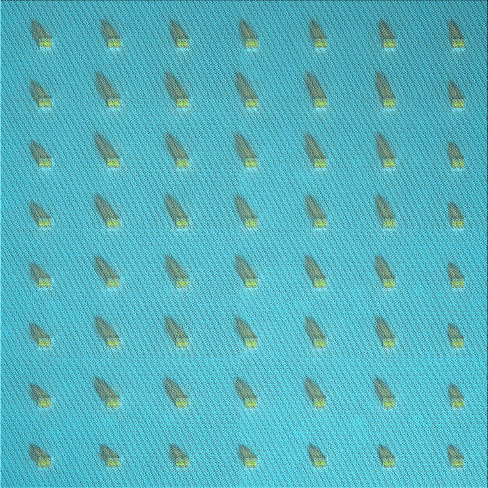 Round Patterned Dark Turquoise Green Rug, pat2568lblu