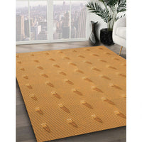 Patterned Neon Orange Rug, pat2568org