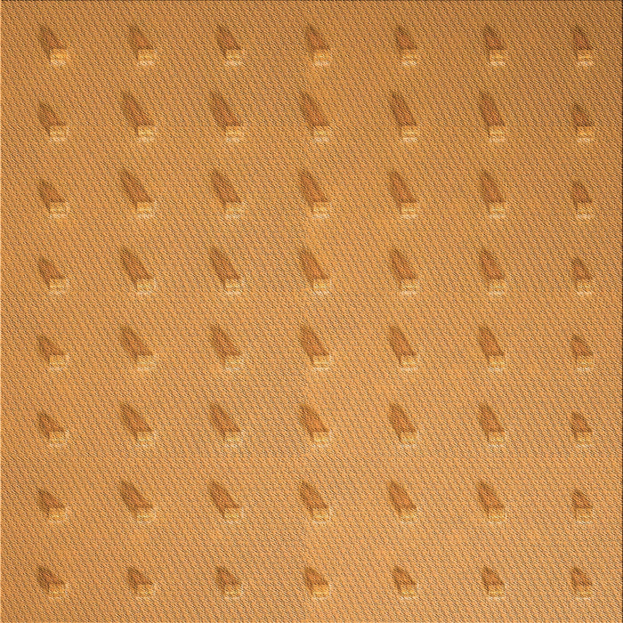 Round Patterned Neon Orange Rug, pat2568org