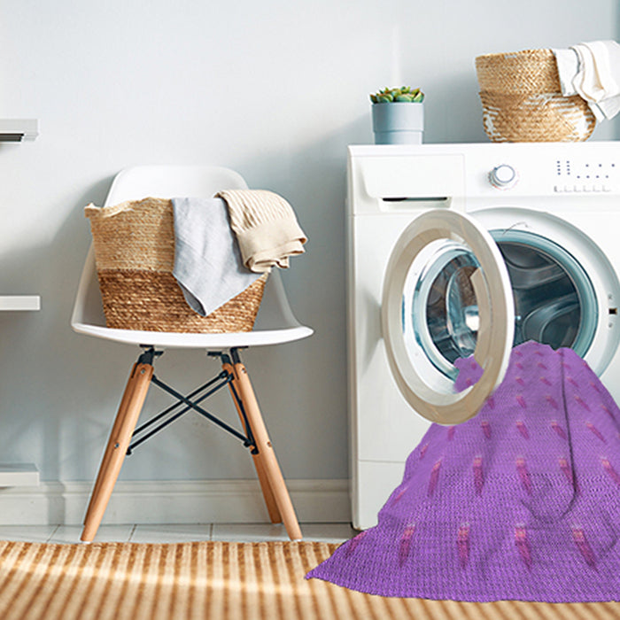 Machine Washable Transitional Violet Purple Rug in a Washing Machine, wshpat2568pur