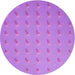 Square Patterned Violet Purple Rug, pat2568pur