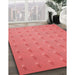 Machine Washable Transitional Fire Red Rug in a Family Room, wshpat2568rd