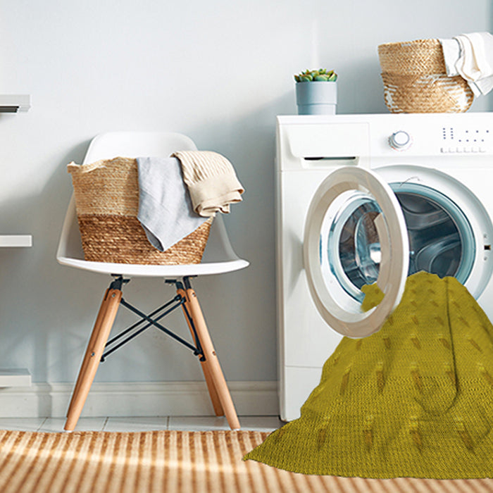 Machine Washable Transitional Dark Golden Brown Rug in a Washing Machine, wshpat2568yw