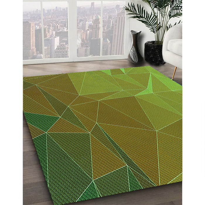 Machine Washable Transitional Pistachio Green Rug in a Family Room, wshpat2569grn