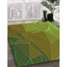 Machine Washable Transitional Pistachio Green Rug in a Family Room, wshpat2569grn