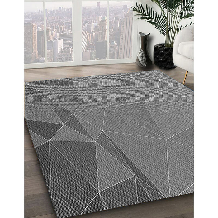 Machine Washable Transitional Ash Gray Rug in a Family Room, wshpat2569gry