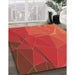 Machine Washable Transitional Orange Red Orange Rug in a Family Room, wshpat2569org