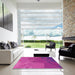 Machine Washable Transitional Deep Pink Rug in a Kitchen, wshpat2569pur